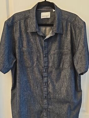 Paperdenim&Cloth Short-Sleeve Button-Down Shirt, 100% Cotton.